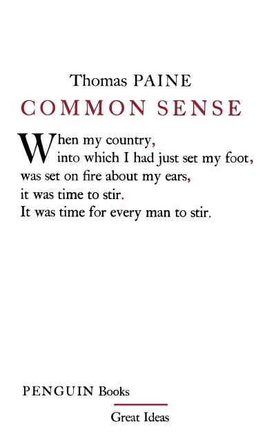Item #345192 Common Sense (Penguin Great Ideas). Thomas Paine