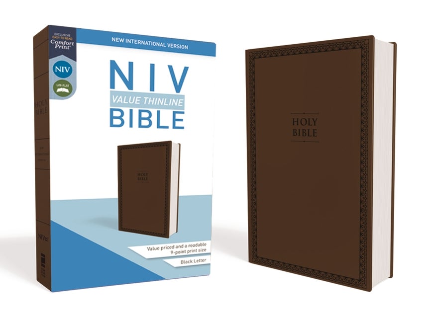 Item #326139 NIV, Value Thinline Bible, Leathersoft, Brown, Comfort Print. Zondervan