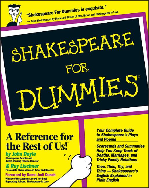 Item #235596 Shakespeare For Dummies. Ray Lischner John Doyle