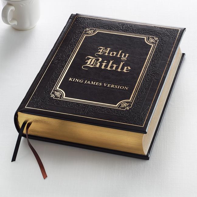Item #326130 KJV Holy Bible, Heirloom Family Bible, Dark Brown Faux Leather w/Ribbon Markers,...