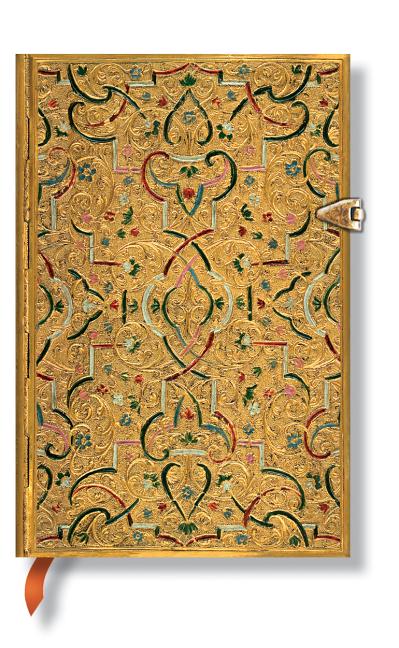 Item #335854 Gold Inlay | Hardcover | Mini | Lined | Clasp Closure | 208 Pg | 85 GSM. Paperblanks