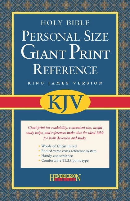 Item #348390 KJV Personal Size Giant Print Reference Bible, Value Edition (Imitation Leather, Black, Red Letter)