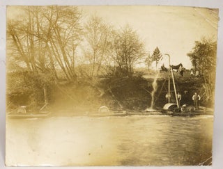 Three Photographs of Gold Mining on the Rogue River, Grants Pass, Oregon