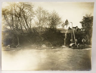 Three Photographs of Gold Mining on the Rogue River, Grants Pass, Oregon