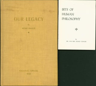 Item #10398 Our Legacy. Henry Eissler