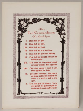 Item #120320 The Ten Commandments of a Good Sport