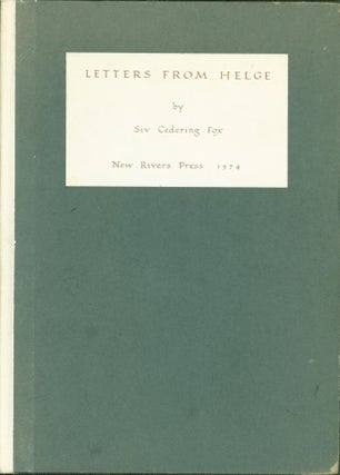 Item #134093 Letters From Helge. Siv Cedering Fox