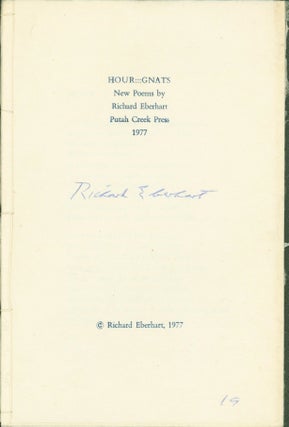 Item #138185 Hour:::Gnats: New Poems. Richard Eberhart