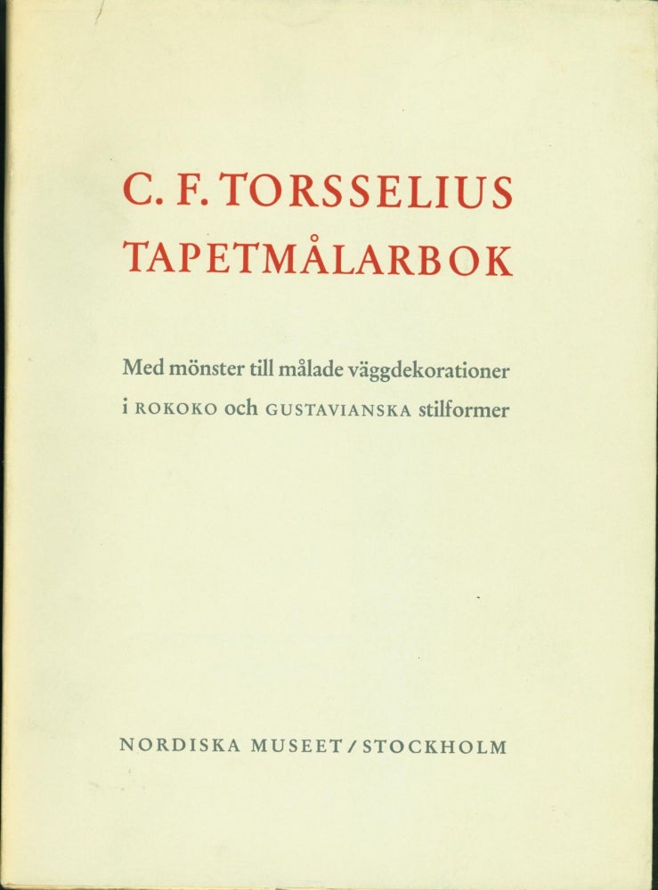 Item #142059 Tapetmalarbok. Carl Fredrik Torsselius.