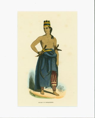 Item #144276 [Javanese Court Dress Handcolored Lithograph] Javaan in Hofkleeding. Auguste Wahlen