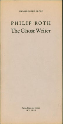 Item #147910 The Ghost Writer [Tall Uncorrected Proof]. Philip Roth