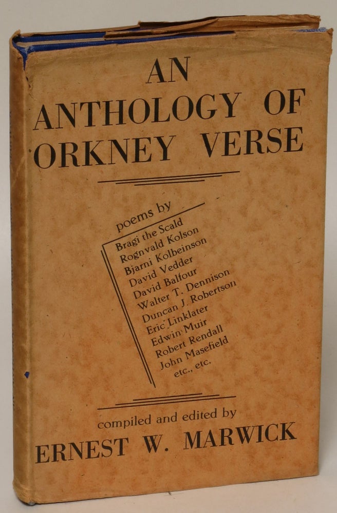 Item #154116 An Anthology of Orkney Verse. Ernest Marwick.
