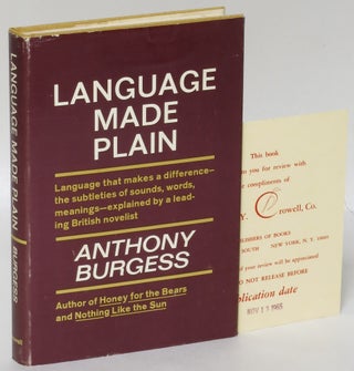 Item #191753 Language Made Plain. Anthony Burgess