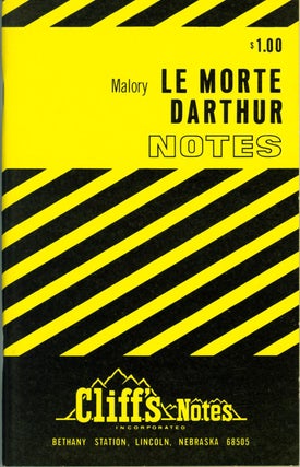 Item #193747 Le Morte Darthur Notes (Cliff's Notes). John Gardner