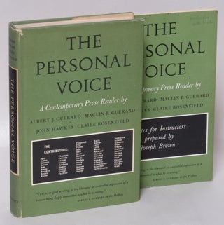 Item #195345 The Personal Voice: A Contemporary Prose Reader / Notes for Instructors (2 volumes)....