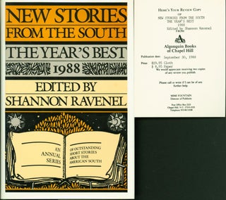 Item #200084 New Stories from the South: The Year's Best, 1988. Shannon Ravenel