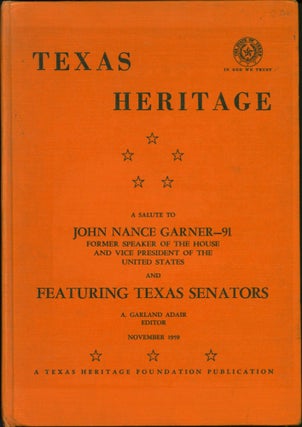 Item #208010 Texas Heritage Featuring the United States and Confederate States Texas Senators and...