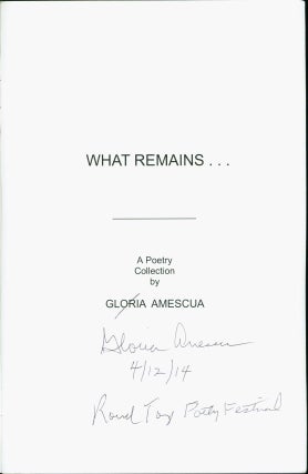 What Remains... A Poetry Collection