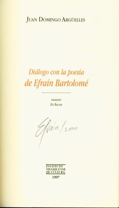 Dialogo con la poesia de Efrain Bartolome