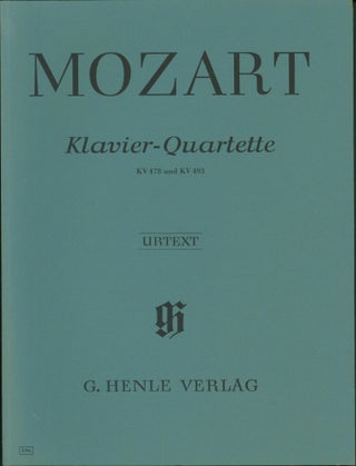 Item #223185 Quartette: Fur Klavier, Violine, Viola und Violoncello (KV 478 und KV 493). W. A....
