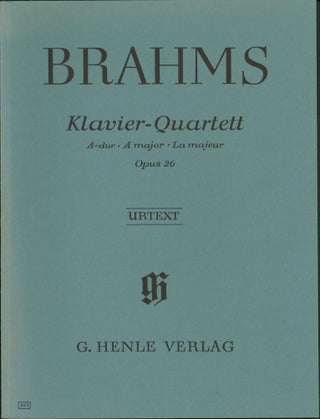 Item #223196 Quartett fur Klavier, Violine, Viola und Violoncello (A Major, Opus 26). Johan Brahms