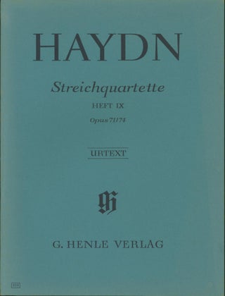 Item #224989 Streichquartette Heft IX: Appony-Quartette Opus 71/74 [String Quartets - Volume 9)....