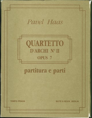 Item #225324 String Quartet No. II 'From the Monkey Mountains,' Opus 7 (1925). Pavel Haas