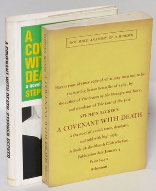 Item #230836 Covenant with Death [Advanced Reading Copy]. Stephen Becker