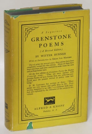 Item #243504 Grenstone Poems: A Sequence (Revised edition). Witter Bynner