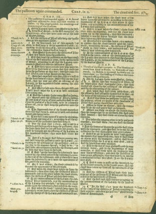 Original leaf from King James Bible printed before 1650