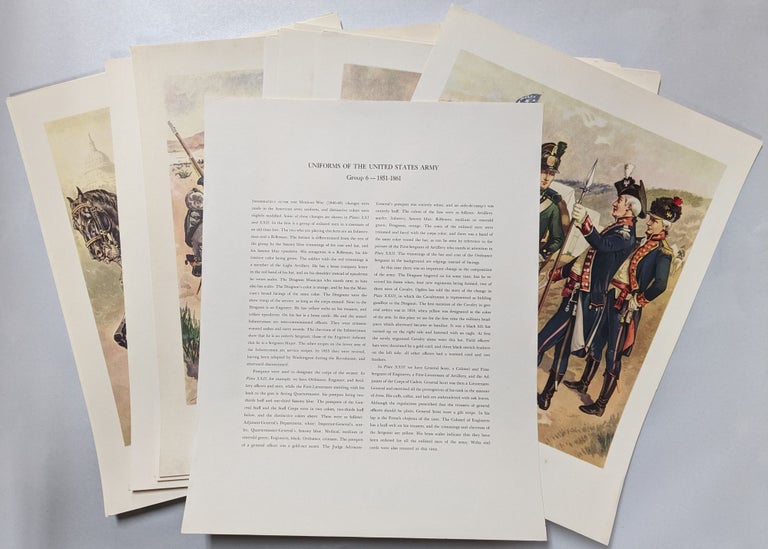 Item #261973 Uniforms of the United States Army Group 6 - 1851-1861(lot of 20 prints). Ogden, enry, lexander, artist.