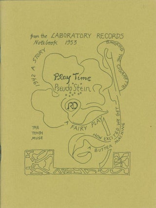 Item #262105 Play Time Psuedo Stein from the Laboratory Records Notebook 1953. Robert Duncan