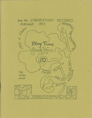 Item #262105 Play Time Psuedo Stein from the Laboratory Records Notebook 1953. Robert Duncan