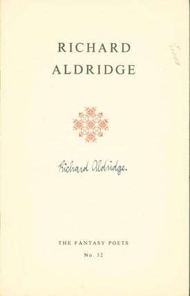Item #262106 Richard Aldridge: The Fantasy Poets, No. 32. Richard Aldridge