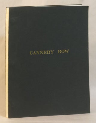 Item #262795 Cannery Row (Film Script). John Steinbeck, David S. Ward