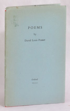 Item #262902 Poems. David Louis Posner