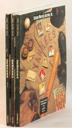 Richard Wolffers Public Auction: No. 167, March 4, 1992; No. 169, May 28, 1992; No. 171, September 9, 1992. (3 Volumes - all Baseball Memorabilia)
