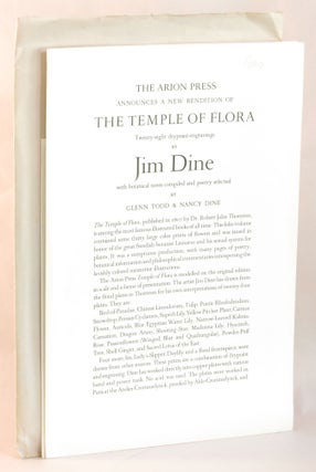Item #263934 The Temple of Flora (prospectus). Jim Dine, Glenn Todd, Nancy Dine