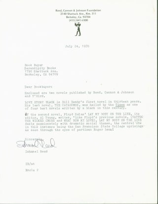 Item #264333 Typed letter signed. Ishmael Reed