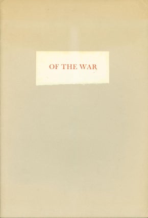 Item #264856 Of The War: Passages 22-27. Robert Duncan