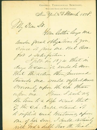 Item #264873 Holograph letter. George Seymour, ranklin
