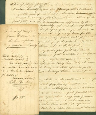Item #264874 Deed of Coveyance from Wm. Shaw to the Commissioners of Madison County. March 27,...