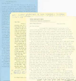 Item #265245 Five typed letters signed to Robert (Bob) DeMott. Michael. Robert DeMott Horovitz