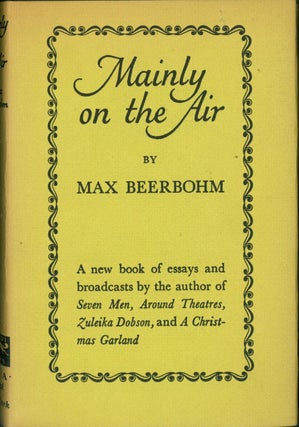 Item #265317 Mainly on the Air. Max Beerbohm