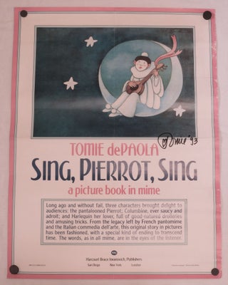 Item #266262 Sing, Pierrot, Sing (poster). Tomie dePaola