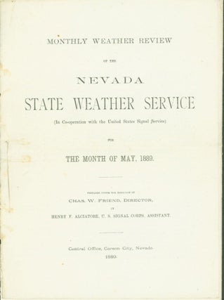Item #266450 Monthly Weather Review of the Nevada State Weather Service (in co-operation with the...
