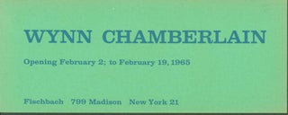 Item #266661 Wynn Chamberlain. Wynn. Allen Ginsberg Chamberlain, essay