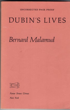 Item #266747 Dubin's Lives (Uncorrected Proof). Bernard Malamud