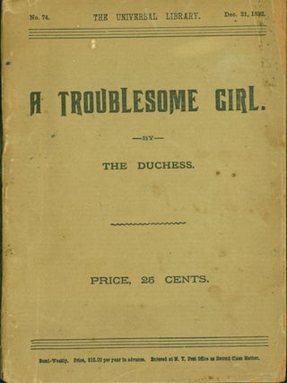 Item #266983 A Troublesome Girl. Margaret Argles, The Duchess