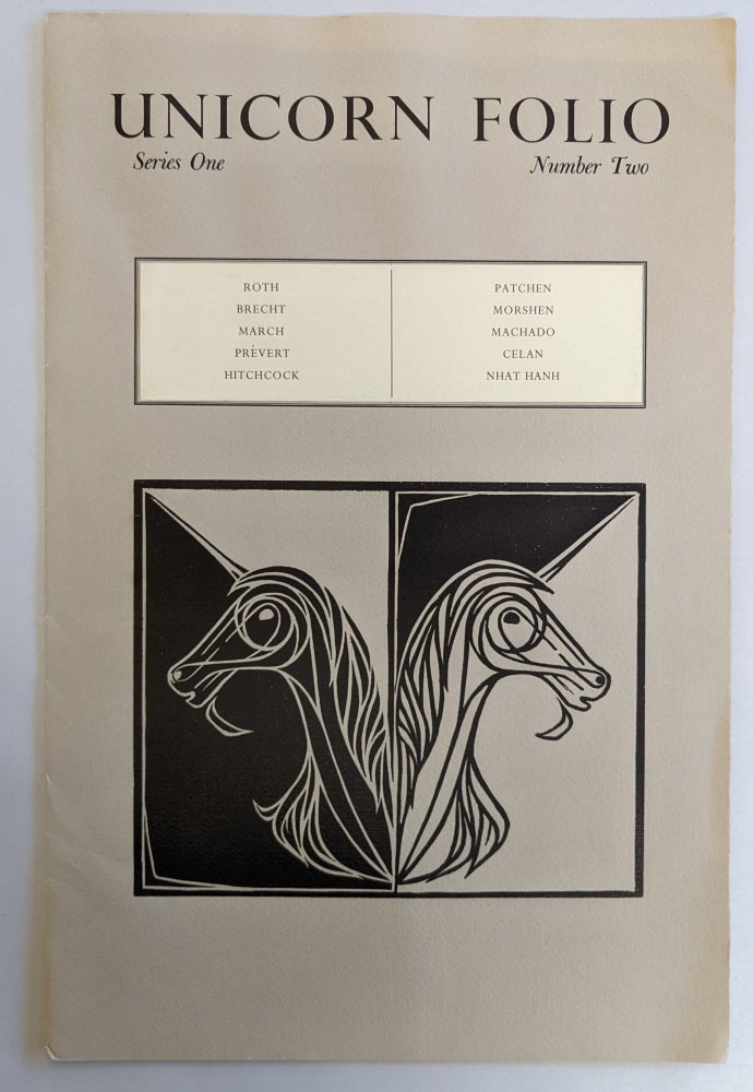 Item #267012 Unicorn Folio. Series One Number Two (broadsides). Alan . Kenneth Maytag . Unicorn Press Brilliant, designer, publisher.